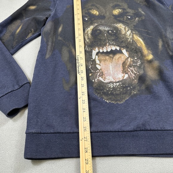 Givenchy Paris Rottweiler Crewneck Sweatshirt L Blue Pullover Designer Cuban Fit - Picture 5 of 8